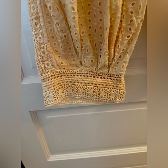 Free People Sweet Tea Combo Eyelet Pants | PEACH/NEUTRAL Color - NWT - Picture 8 of 8